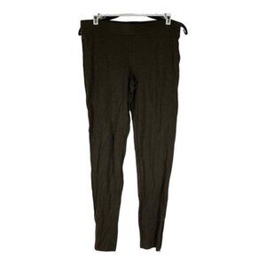 Banana Republic Womens Olive Green Stretch Leggings With Zipper Detail Medium